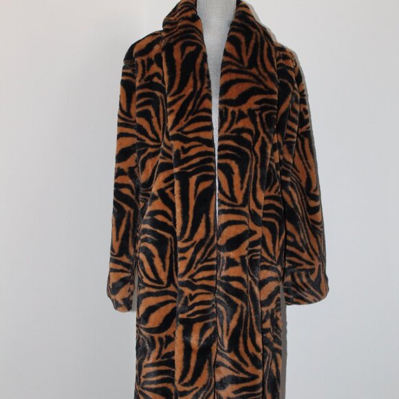 NWT Johnny Was Biya 3J Workshop JWLA Sonora  Faux Fur Jacket Long Coat - Picture 3 of 10